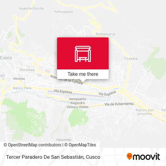 Mapa de Tercer Paradero De San Sebastián