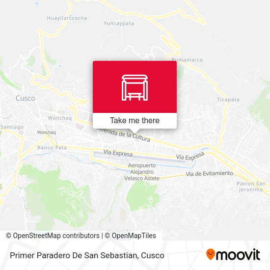 Mapa de Primer Paradero De San Sebastian