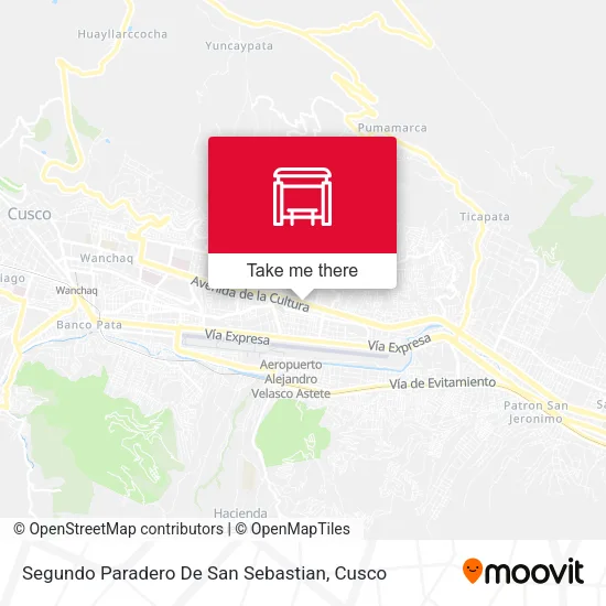 Mapa de Segundo Paradero De San Sebastian