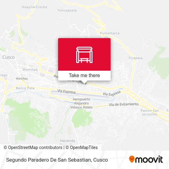 Mapa de Segundo Paradero De San Sebastian