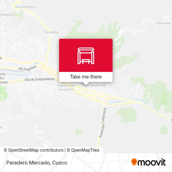 Paradero Mercado map