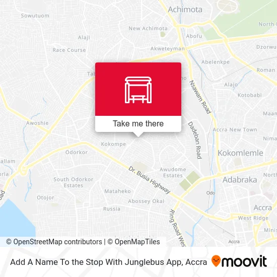 Add A Name To the Stop With Junglebus App map