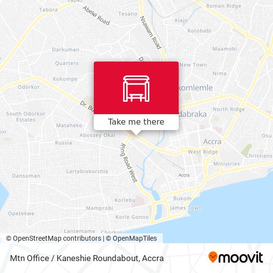 Mtn Office / Kaneshie Roundabout map