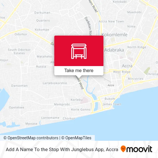 Add A Name To the Stop With Junglebus App map