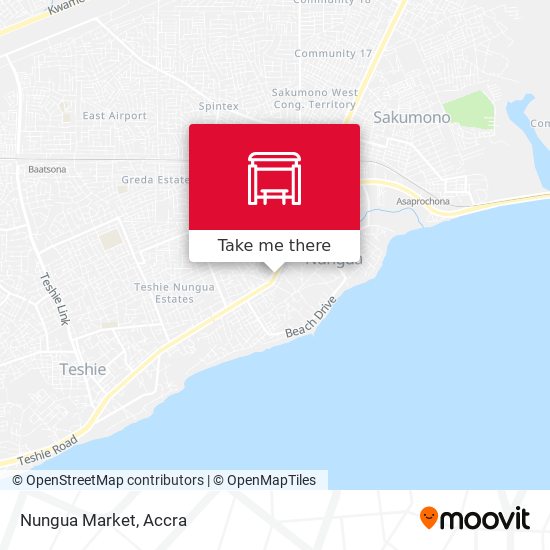 Nungua Market map