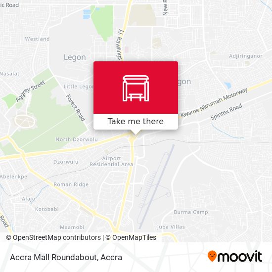 Accra Mall Roundabout map