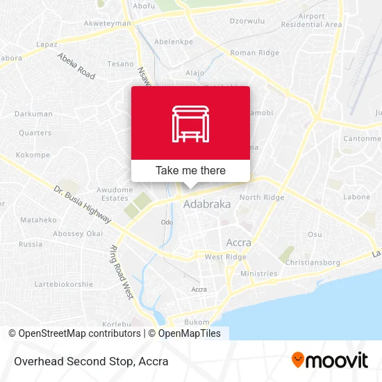 Overhead Second Stop map