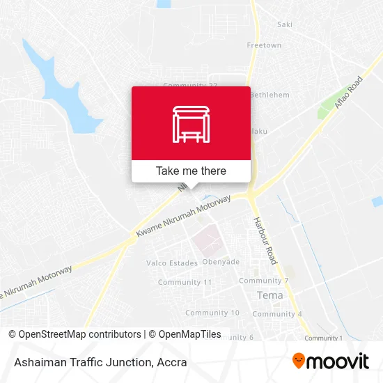 Ashaiman Traffic Junction map