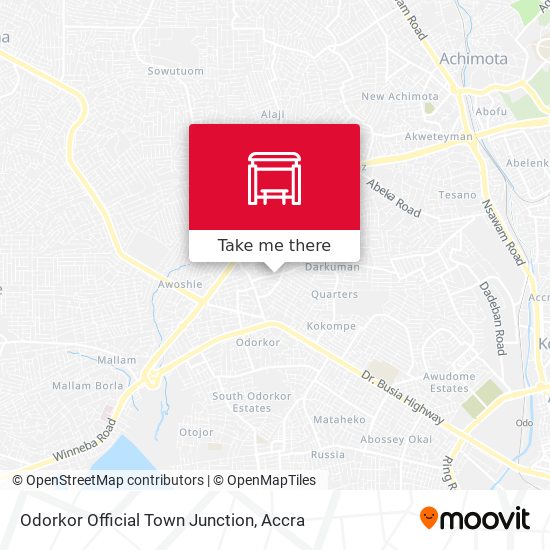 Odorkor Official Town Junction map