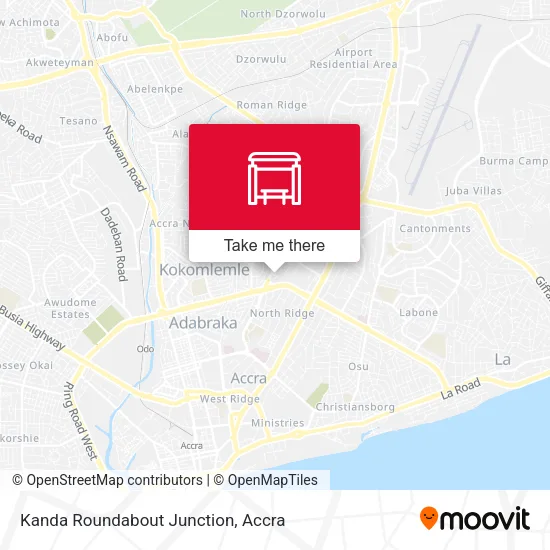 Kanda Roundabout Junction map