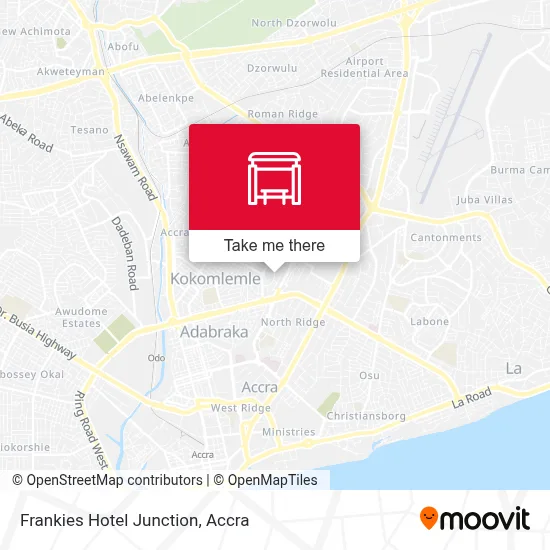 Frankies Hotel Junction map