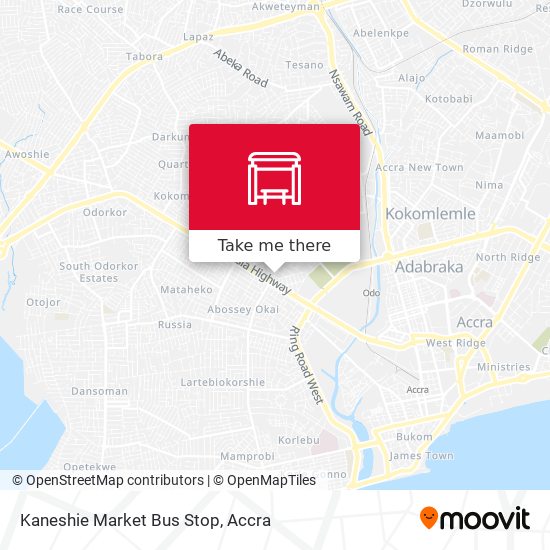 Kaneshie Market Bus Stop map