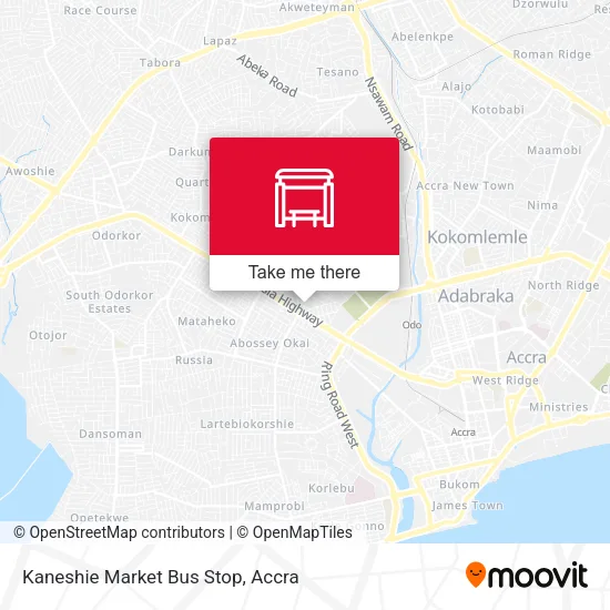 Kaneshie Market Bus Stop map