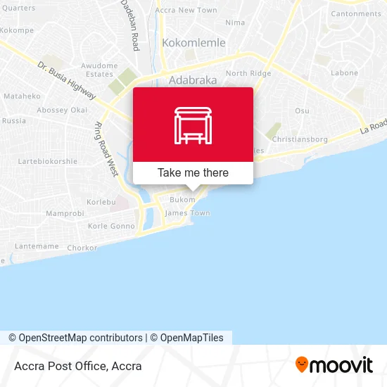 Accra Post Office map
