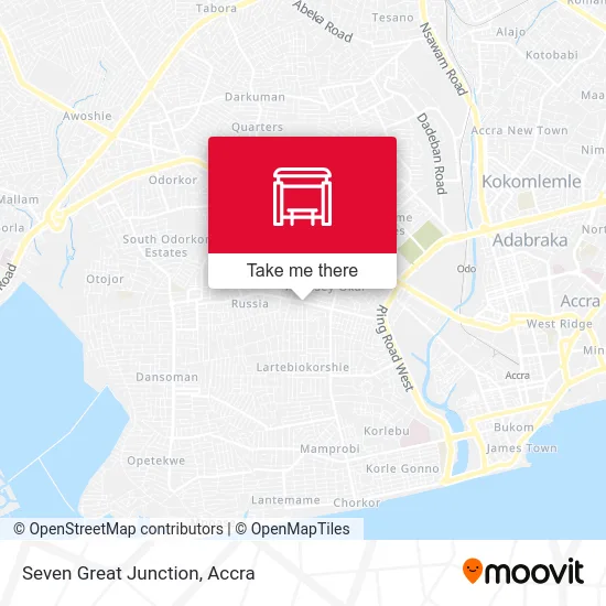 Seven Great Junction map