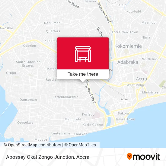 Abossey Okai Zongo Junction map