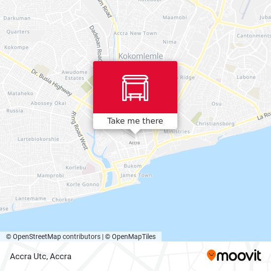 Accra Utc map