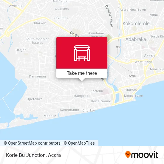 Korle Bu Junction map
