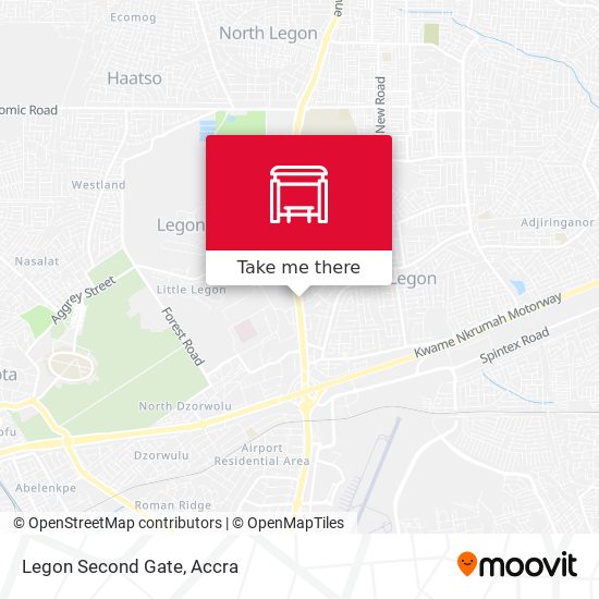 Legon Second Gate map