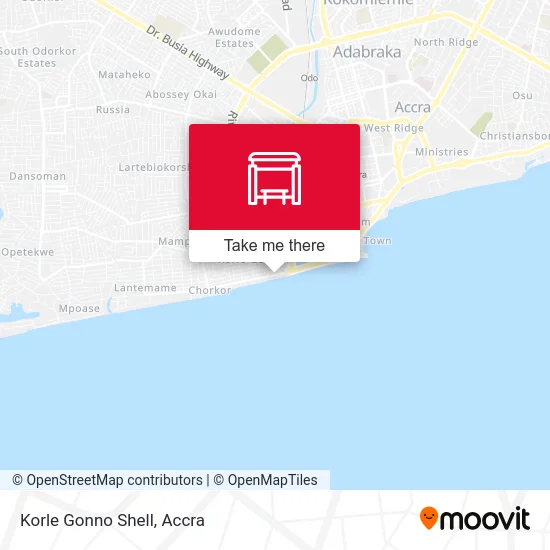 Korle Gonno Shell map