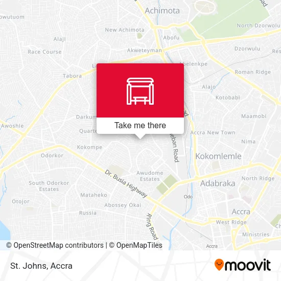 St. Johns map