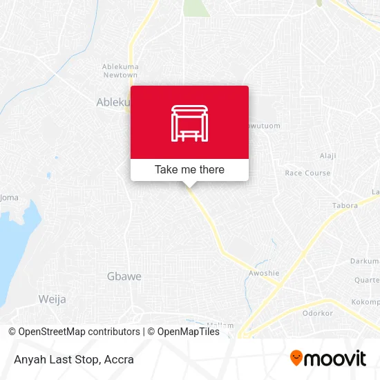 Anyah Last Stop map