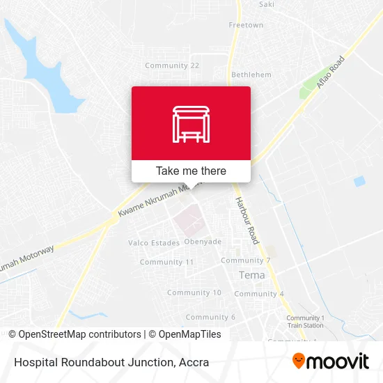 Hospital Roundabout Junction map