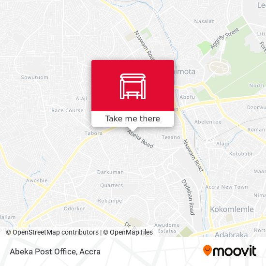 Abeka Post Office map