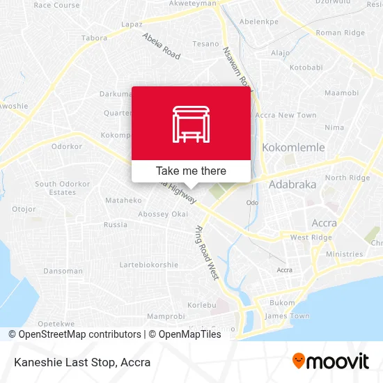 Kaneshie Last Stop map