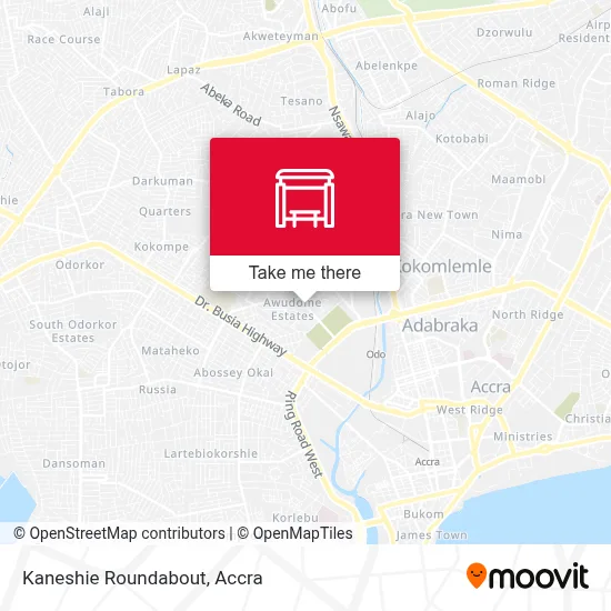 Kaneshie Roundabout map