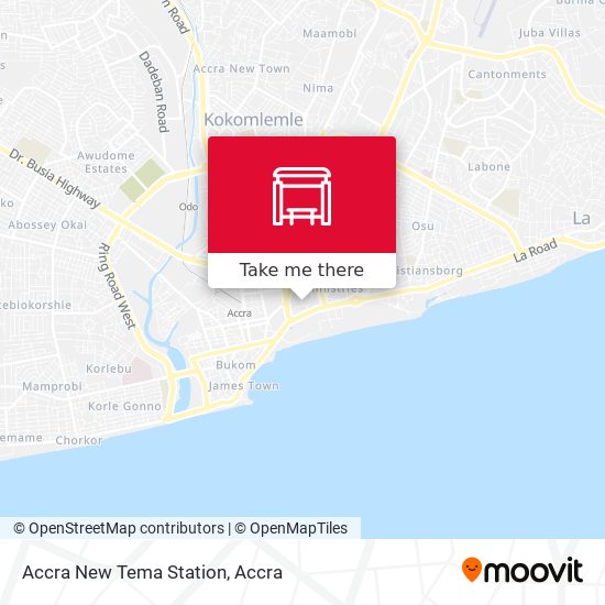 Accra New Tema Station map