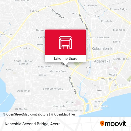 Kaneshie Second Bridge map