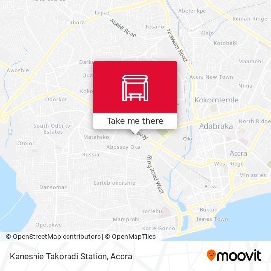 Kaneshie Takoradi Station map