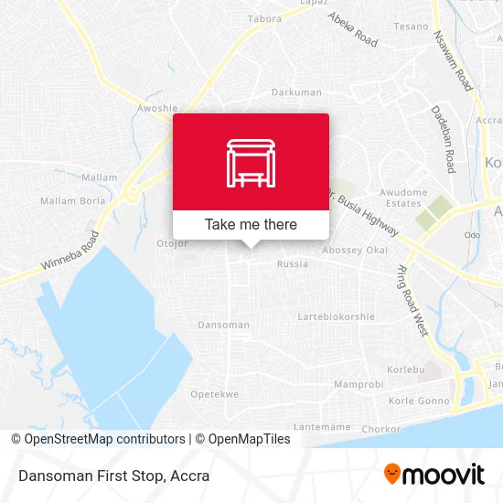 Dansoman First Stop map