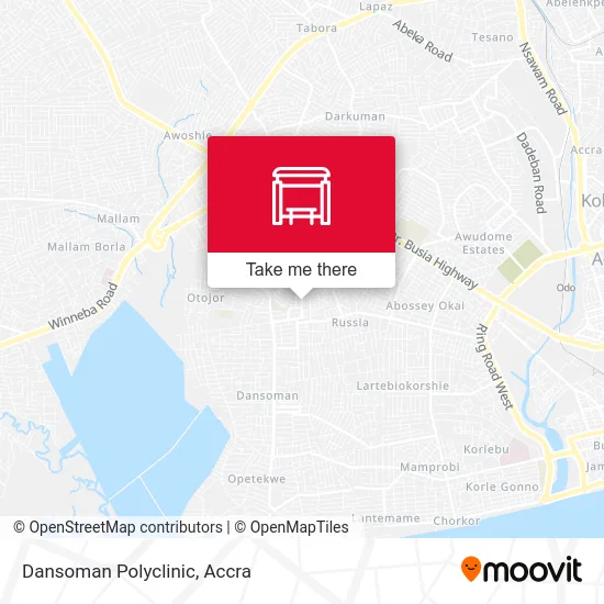 Dansoman Polyclinic map