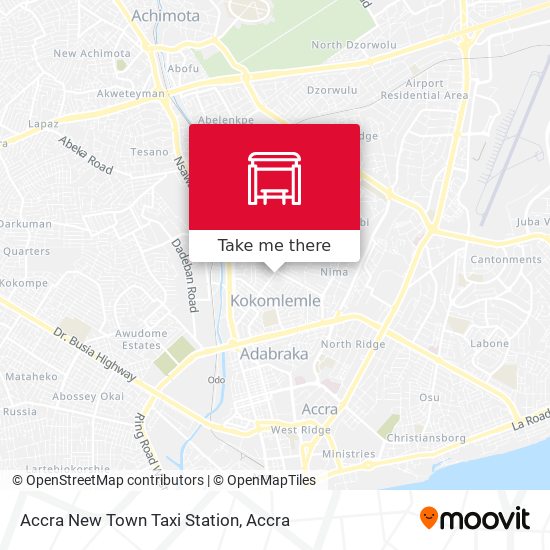 Accra New Town Taxi Station map