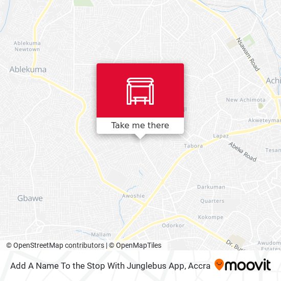 Add A Name To the Stop With Junglebus App map