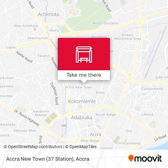 Accra New Town (37 Station) map