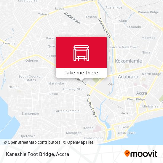 Kaneshie Foot Bridge map