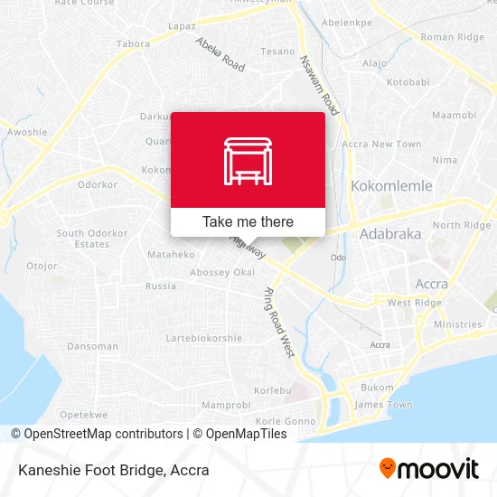 Kaneshie Foot Bridge map