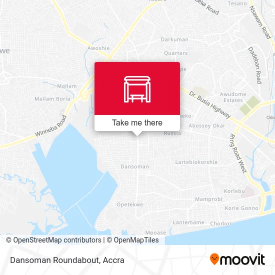 Dansoman Roundabout map