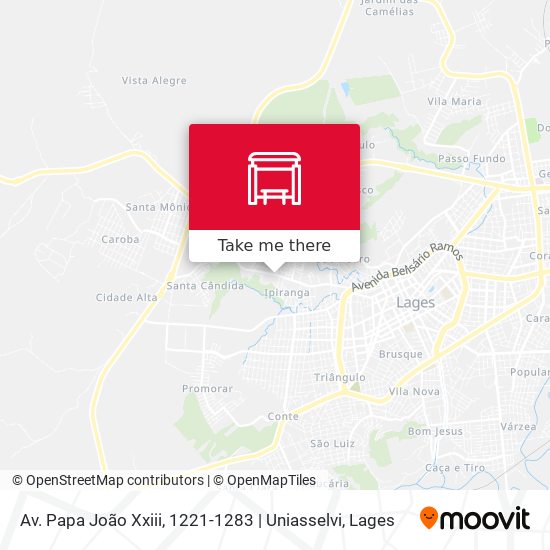 Av. Papa João Xxiii, 1221-1283 | Uniasselvi map