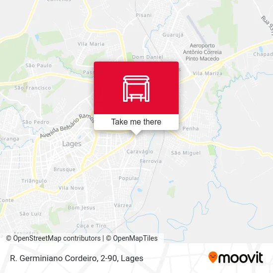 R. Germiniano Cordeiro, 2-90 map