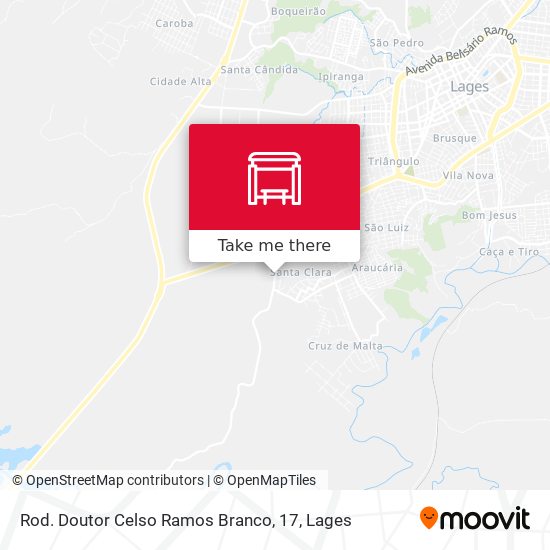 Rod. Doutor Celso Ramos Branco, 17 map