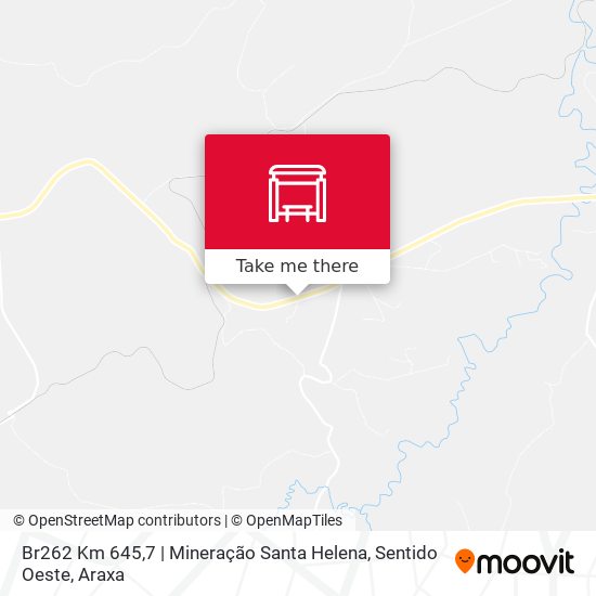 Br262 Km 645,7 | Mineração Santa Helena, Sentido Oeste map