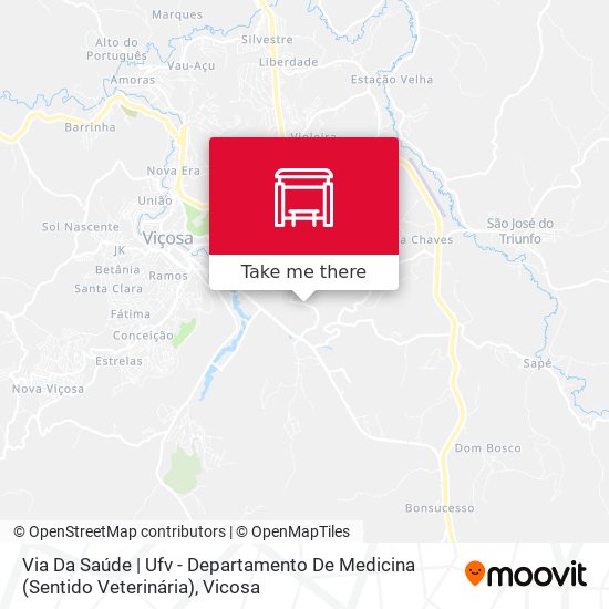 Via Da Saúde | Ufv - Departamento De Medicina (Sentido Veterinária) map