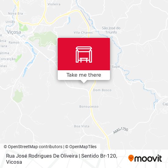 Mapa Rua José Rodrigues De Oliveira | Sentido Br-120
