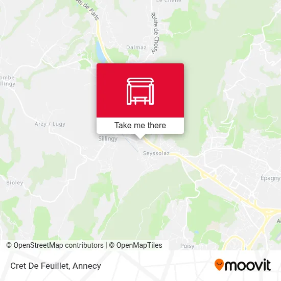 Cret De Feuillet map