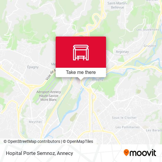 Mapa Hopital Porte Semnoz