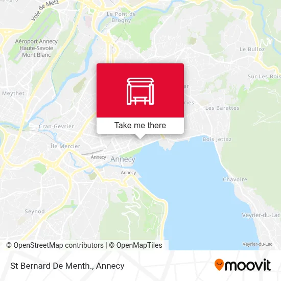 St Bernard De Menth. map